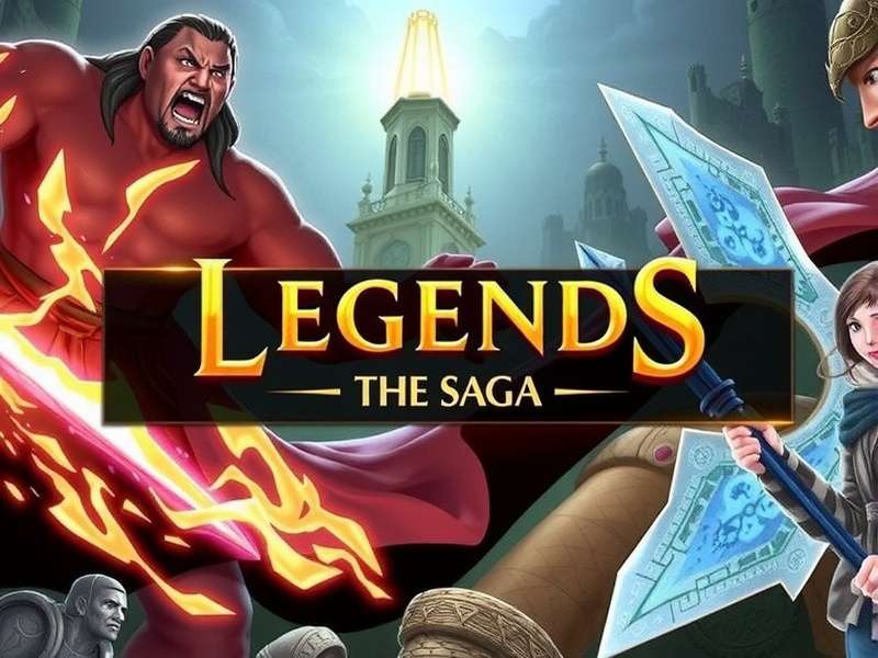 Cardamom Legends The Saga game banner featuring epic battles